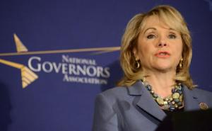 Oklahoma Republican Governor Mary Fallin makes remarks before the opening of the National Governors Association Winter Meeting in Washington, DC, U.S. on February 22, 2014. REUTERS/Mike Theiler/File Photo