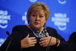 Norwegian Prime Minister Erna Solberg, attends the annual meeting of the World Economic Forum (WEF) in Davos, Switzerland, January 18, 2017. REUTERS/Ruben Sprich